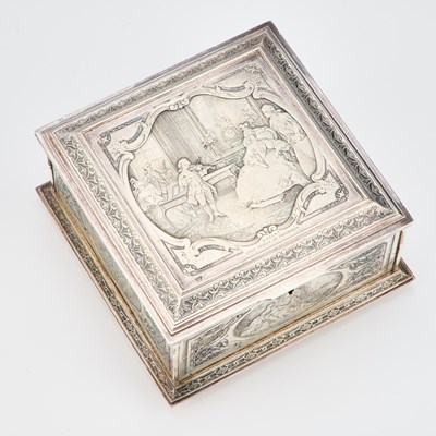 Lot 189 - A LATE 19TH CENTURY SILVER-PLATED CASKET