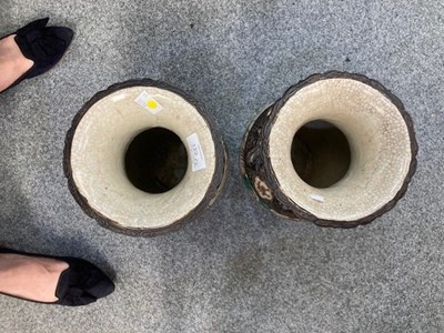 Lot 122 - A PAIR OF LATE 19TH CENTURY CHINESE CRACKLEWARE VASES