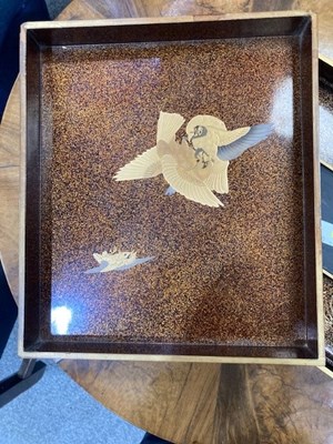 Lot 132 - A GOOD 19TH CENTURY JAPANESE GOLD LACQUERED WRITING BOX (SUZURIBAKO)