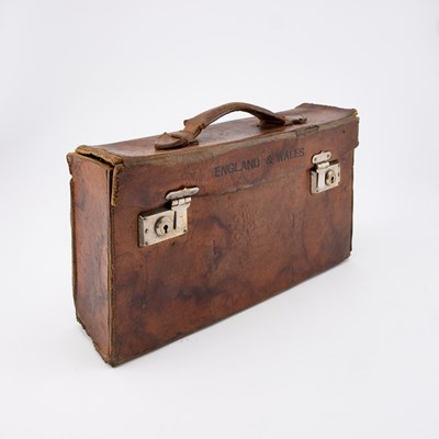 Lot 5 - EDWARD STANFORD, A LEATHER-CASED SET OF 37 FOLDING BARTHOLOMEW`'S ROAD MAPS OF ENGLAND AND WALES