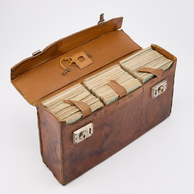 Lot 5 - EDWARD STANFORD, A LEATHER-CASED SET OF 37 FOLDING BARTHOLOMEW`'S ROAD MAPS OF ENGLAND AND WALES