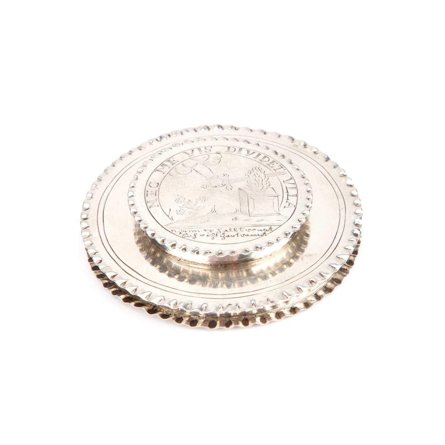 Lot 387 - A DUTCH SILVER PYX OR HOST BOX