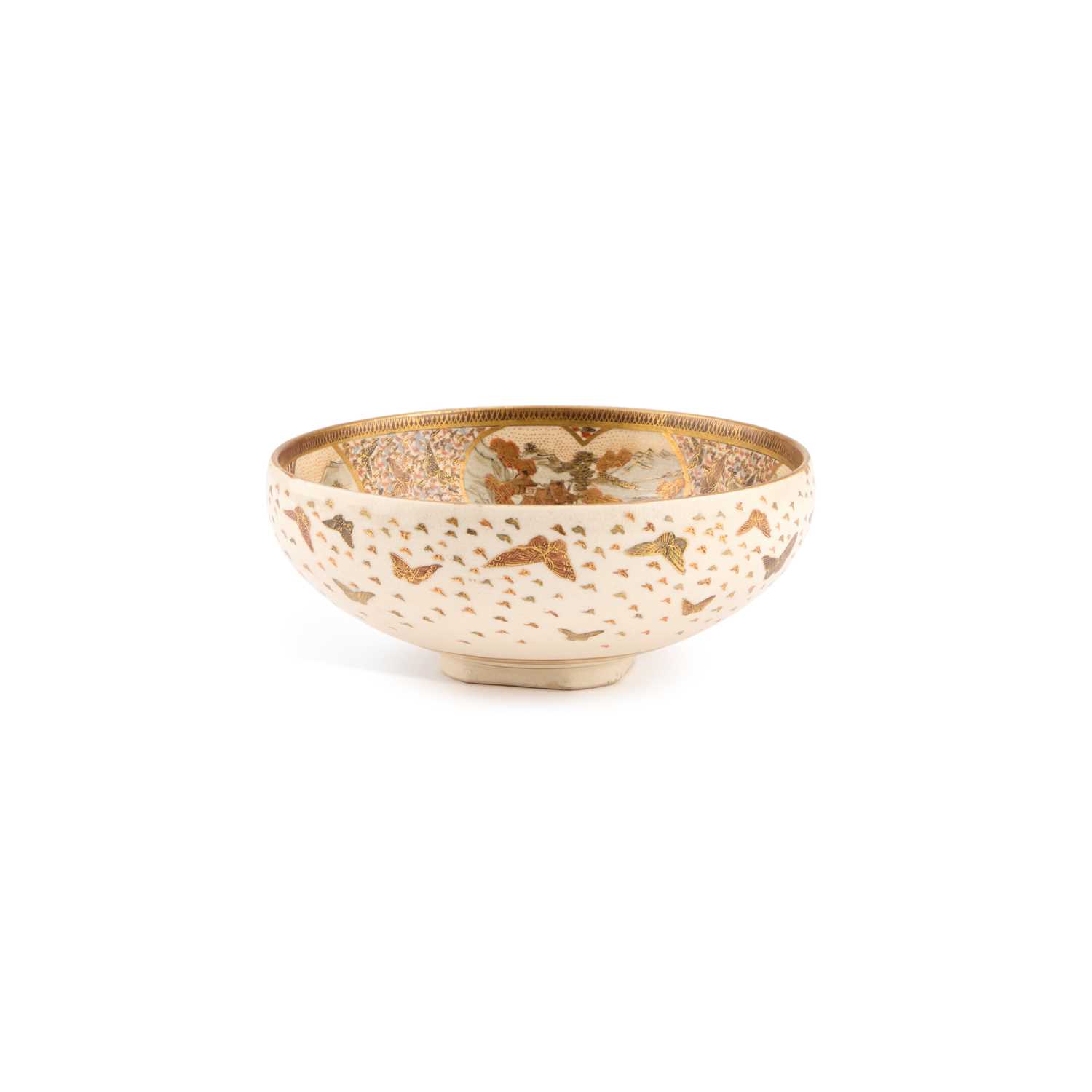 Lot 916 - A JAPANESE SATSUMA BOWL BY GYOKUZAN