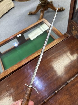 Lot 2 - A LATE 19TH CENTURY BAMBOO SWORD STICK