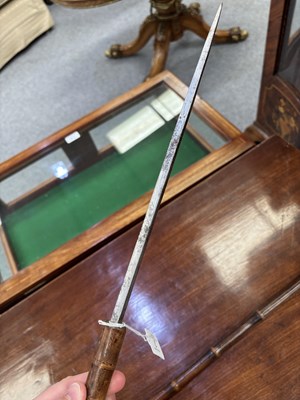 Lot 2 - A LATE 19TH CENTURY BAMBOO SWORD STICK
