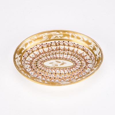 Lot 51 - A RARE BIRMINGHAM PORCELAIN OVAL DISH