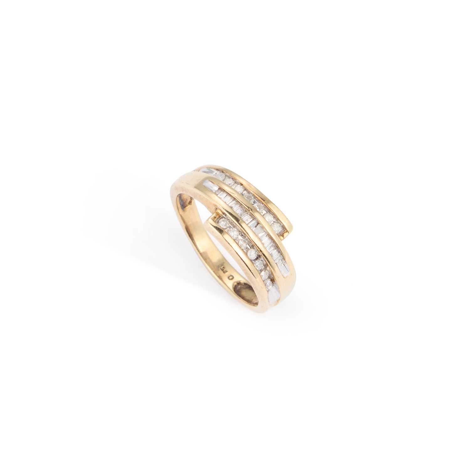 Lot A 9 CARAT GOLD DIAMOND BAND RING