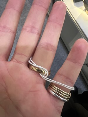 Lot A 9 CARAT GOLD DIAMOND BAND RING