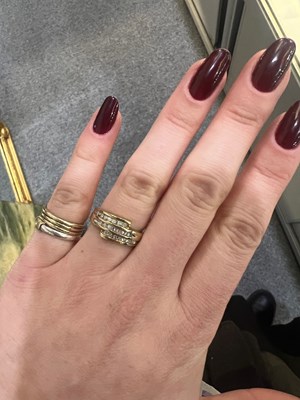 Lot A 9 CARAT GOLD DIAMOND BAND RING