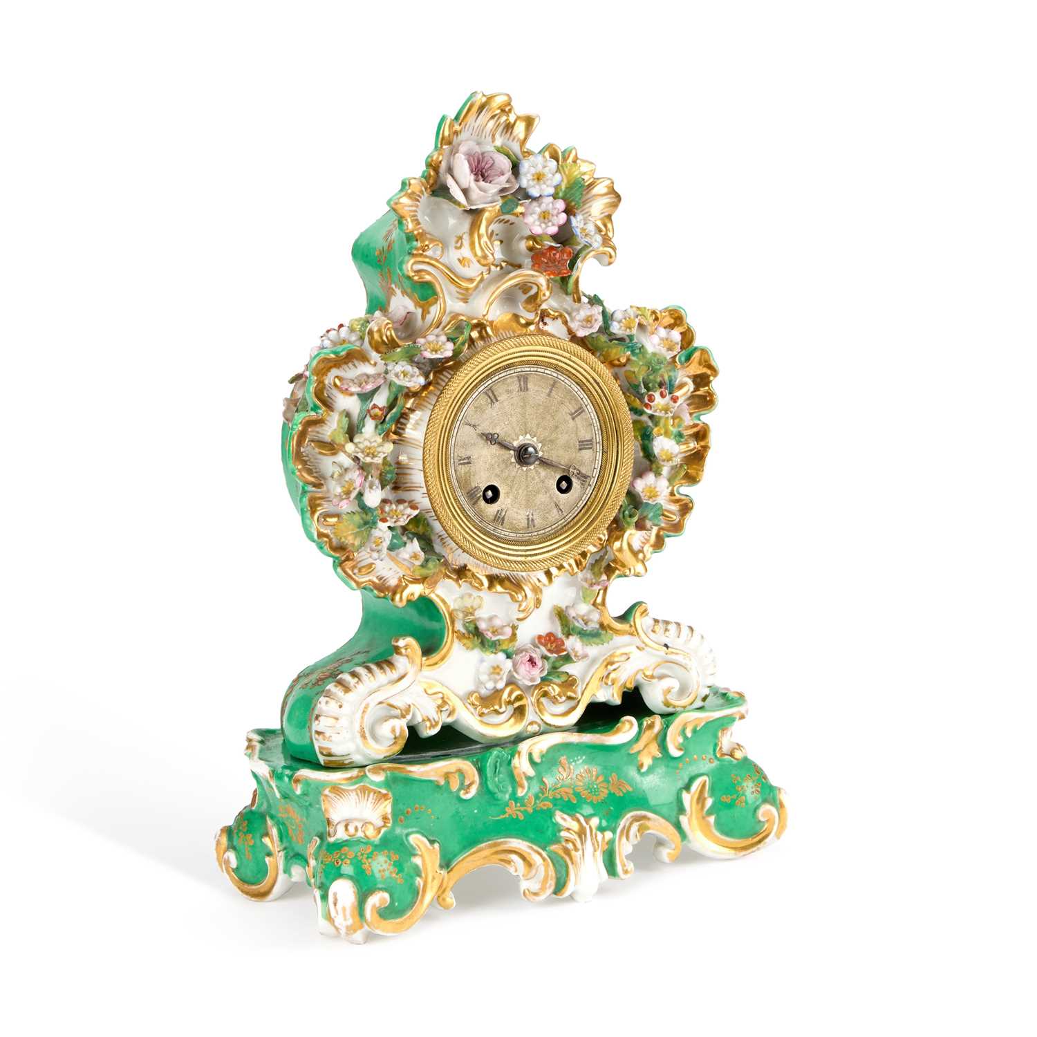 Lot 41 - A JACOB PETIT PORCELAIN MANTEL CLOCK