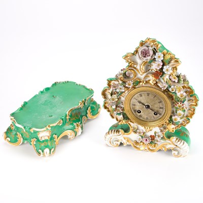 Lot 41 - A JACOB PETIT PORCELAIN MANTEL CLOCK