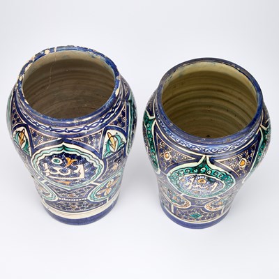 Lot 61 - TWO TIN-GLAZED EARTHENWARE VASES