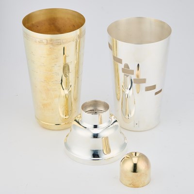 Lot 263 - A SILVER-PLATED 'RECIPE' COCKTAIL SHAKER