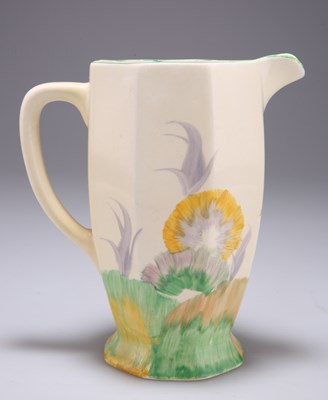 Lot 139 - A CLARICE CLIFF BIZARRE BLUE RHODANTHE PATTERN ATHENS JUG