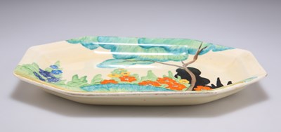 Lot 153 - A CLARICE CLIFF BIZARRE SANDON PATTERN SANDWICH PLATE
