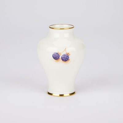 Lot 108 - A ROYAL WORCESTER FRUIT PAINTED VASE