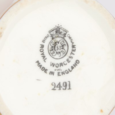 Lot 108 - A ROYAL WORCESTER FRUIT PAINTED VASE