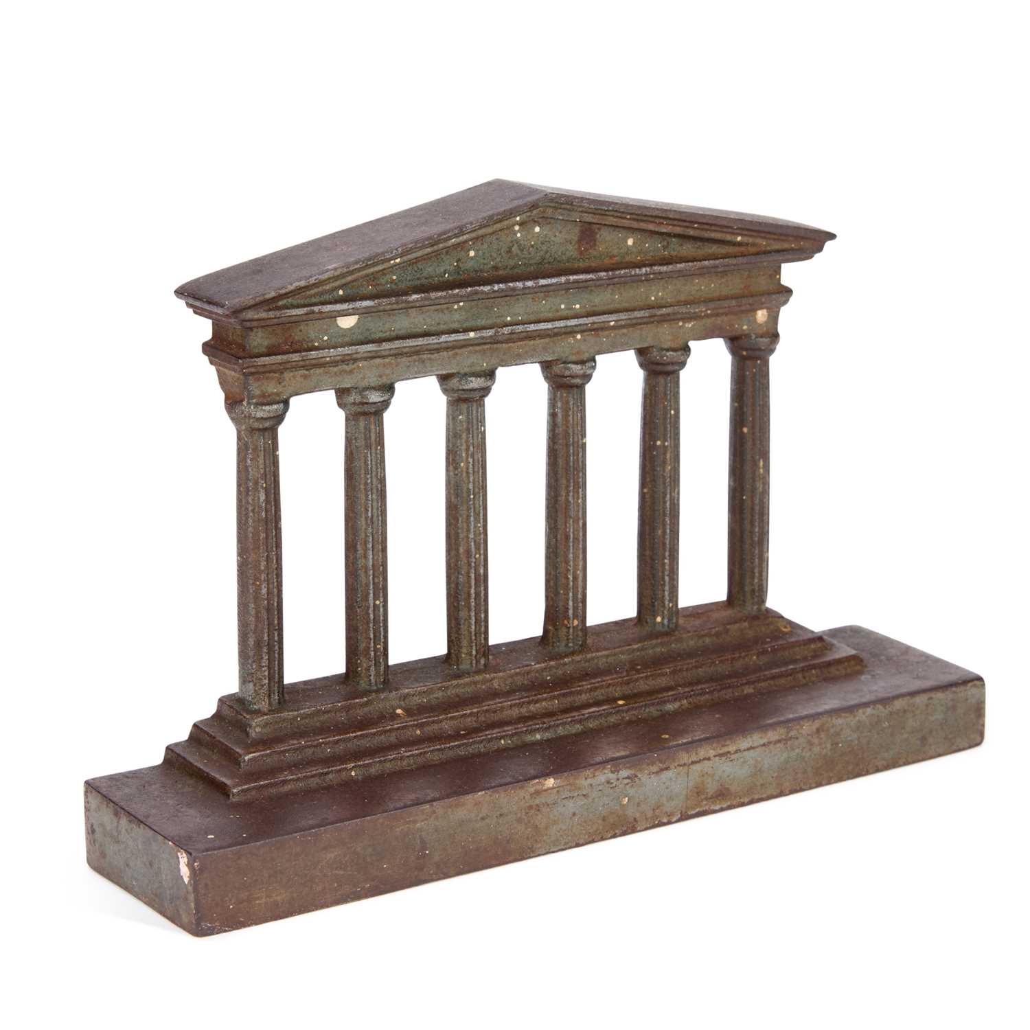 Lot 123 - AN EARLY 20TH CENTURY CAST IRON ARCHITECTURAL DESK PIECE