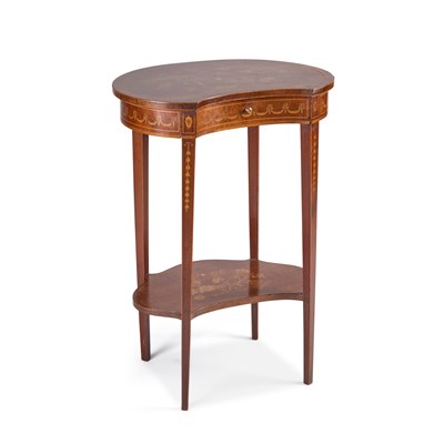 Lot 1041 - AN EDWARDIAN INLAID MAHOGANY SIDE TABLE