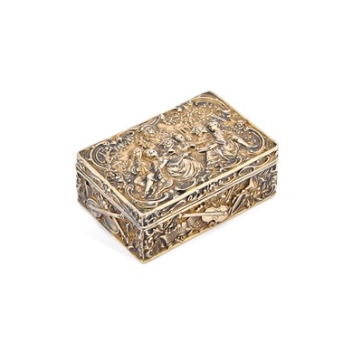 Lot 419 - A GERMAN SILVER-GILT SNUFF BOX