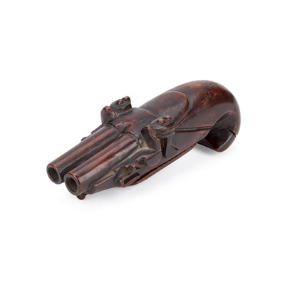 Lot 1087 - A RARE 19TH CENTURY TREEN SNUFF BOX