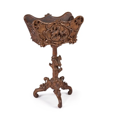Lot 1011 - A 19TH CENTURY BLACK FOREST CARVED PLANTER