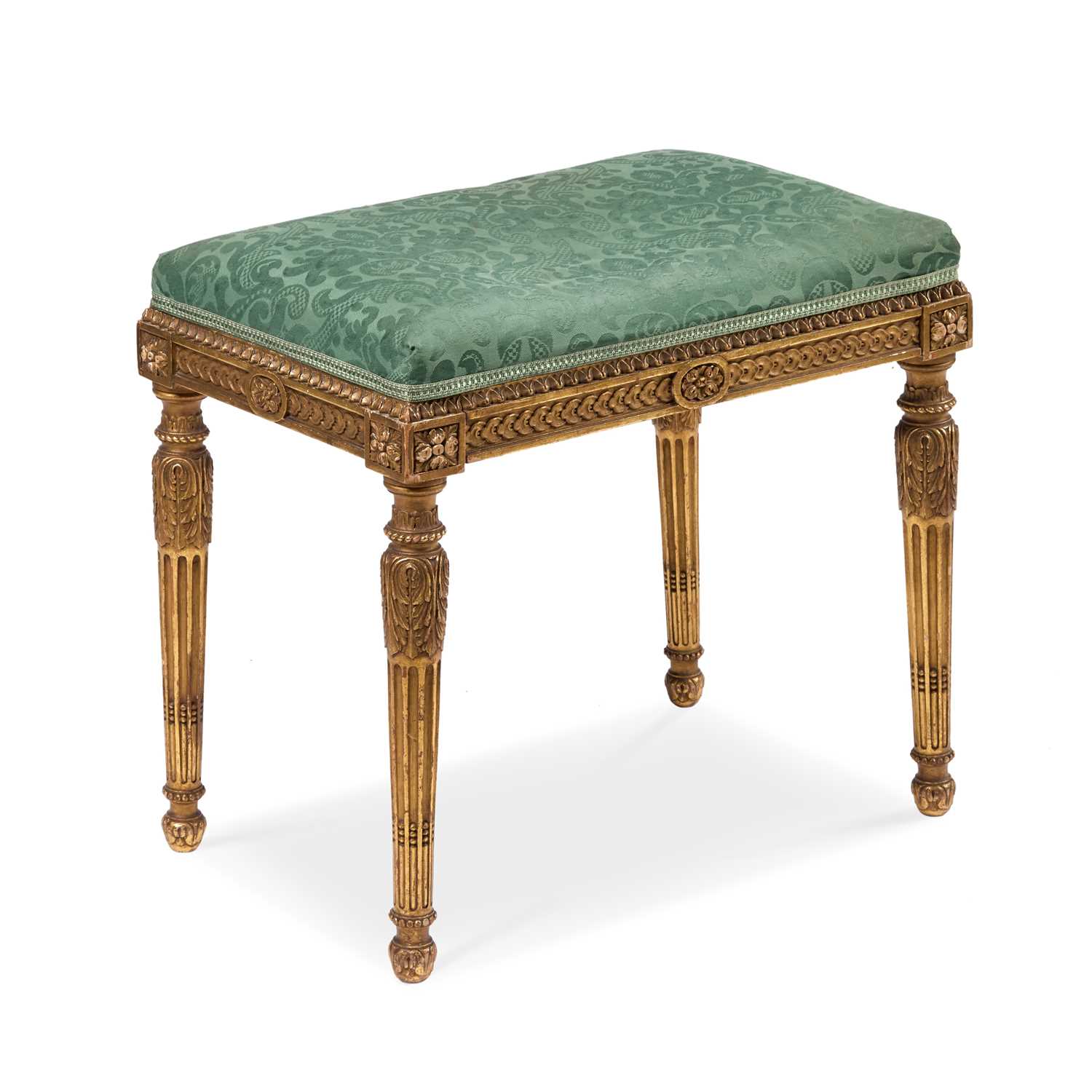 Lot AN 18TH CENTURY STYLE GILTWOOD STOOL