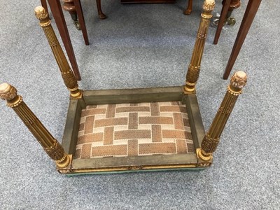 Lot AN 18TH CENTURY STYLE GILTWOOD STOOL