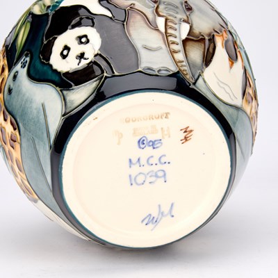 Lot 103 - A MOORCROFT 'NOAH'S ARK' GINGER JAR