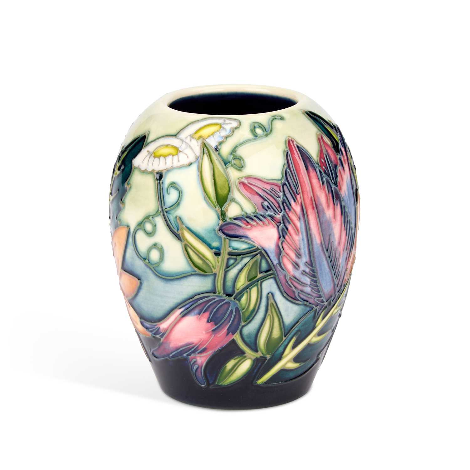 Lot 101 - A LIMITED EDITION MOORCROFT 'CASTLE GARDEN' VASE