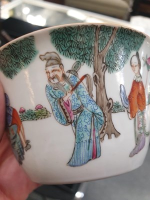 Lot 703 - A GROUP OF THREE CHINESE FAMILLE ROSE BOWLS