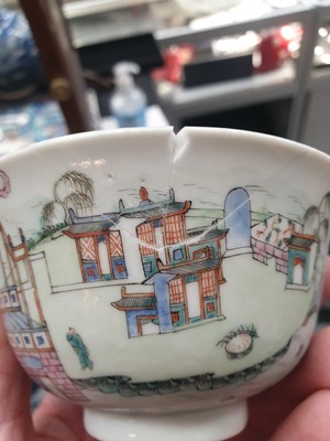 Lot 703 - A GROUP OF THREE CHINESE FAMILLE ROSE BOWLS