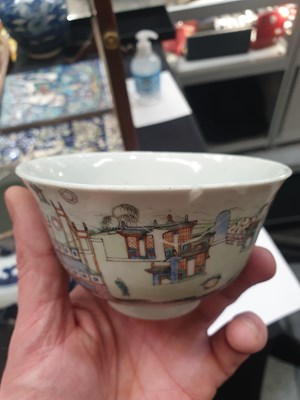 Lot 703 - A GROUP OF THREE CHINESE FAMILLE ROSE BOWLS