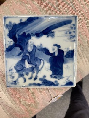 Lot A CHINESE BLUE AND WHITE TILE