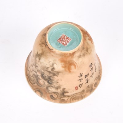 Lot A CHINESE FAUX-BOIS WINE CUP