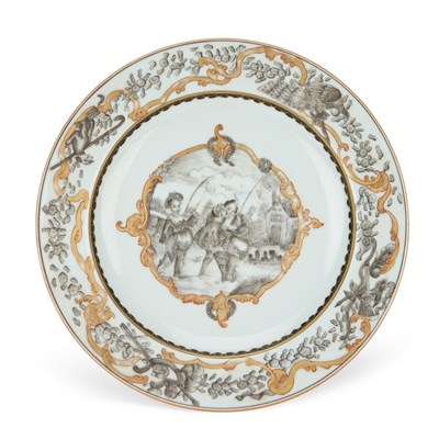 Lot 529 - A CHINESE 'EUROPEAN SUBJECT' PLATE