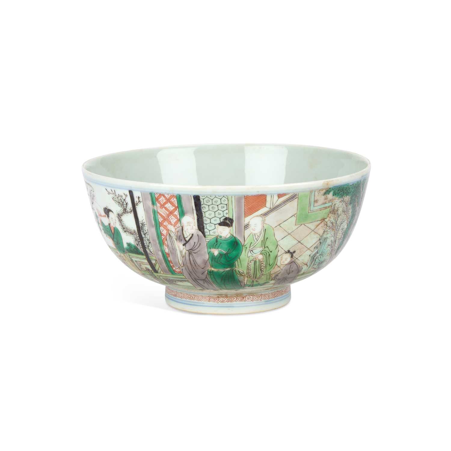 Lot A CHINESE FAMILLE VERTE ‘FIGURAL’ BOWL
