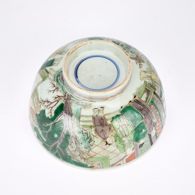 Lot A CHINESE FAMILLE VERTE ‘FIGURAL’ BOWL