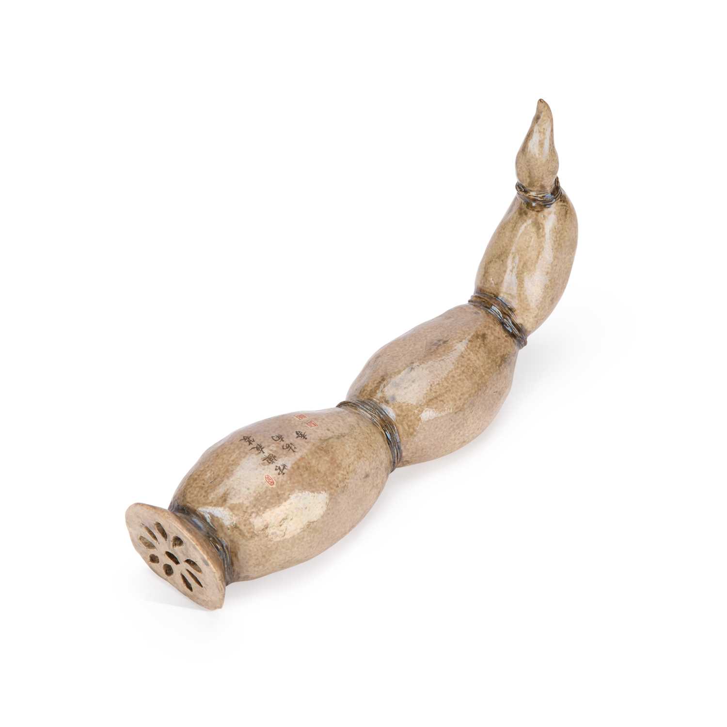 Lot A CHINESE GOURD SCROLL WEIGHT