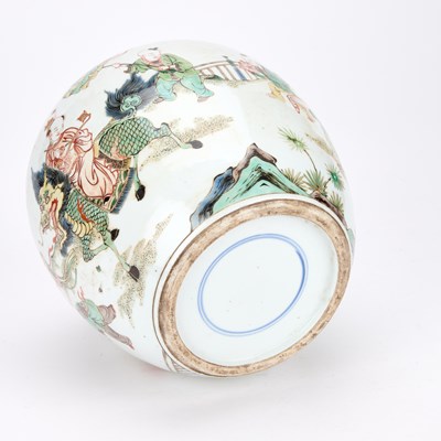Lot A CHINESE FAMILLE VERTE GINGER JAR
