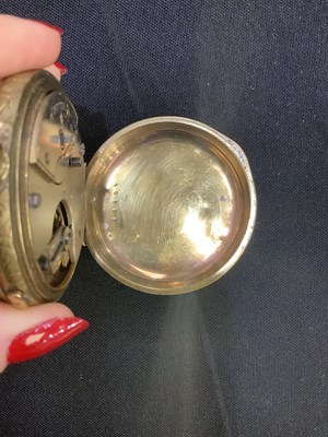 Lot THREE POCKET WATCHES AND AN ALARM CLOCK