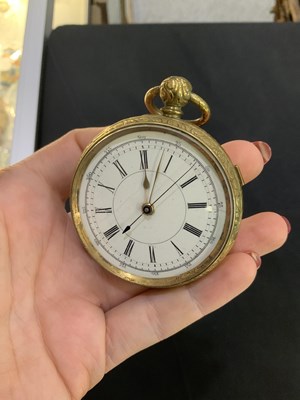 Lot THREE POCKET WATCHES AND AN ALARM CLOCK
