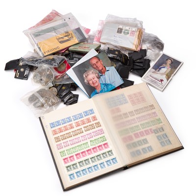 Lot 2 - A COLLECTION OF COINS AND STAMPS