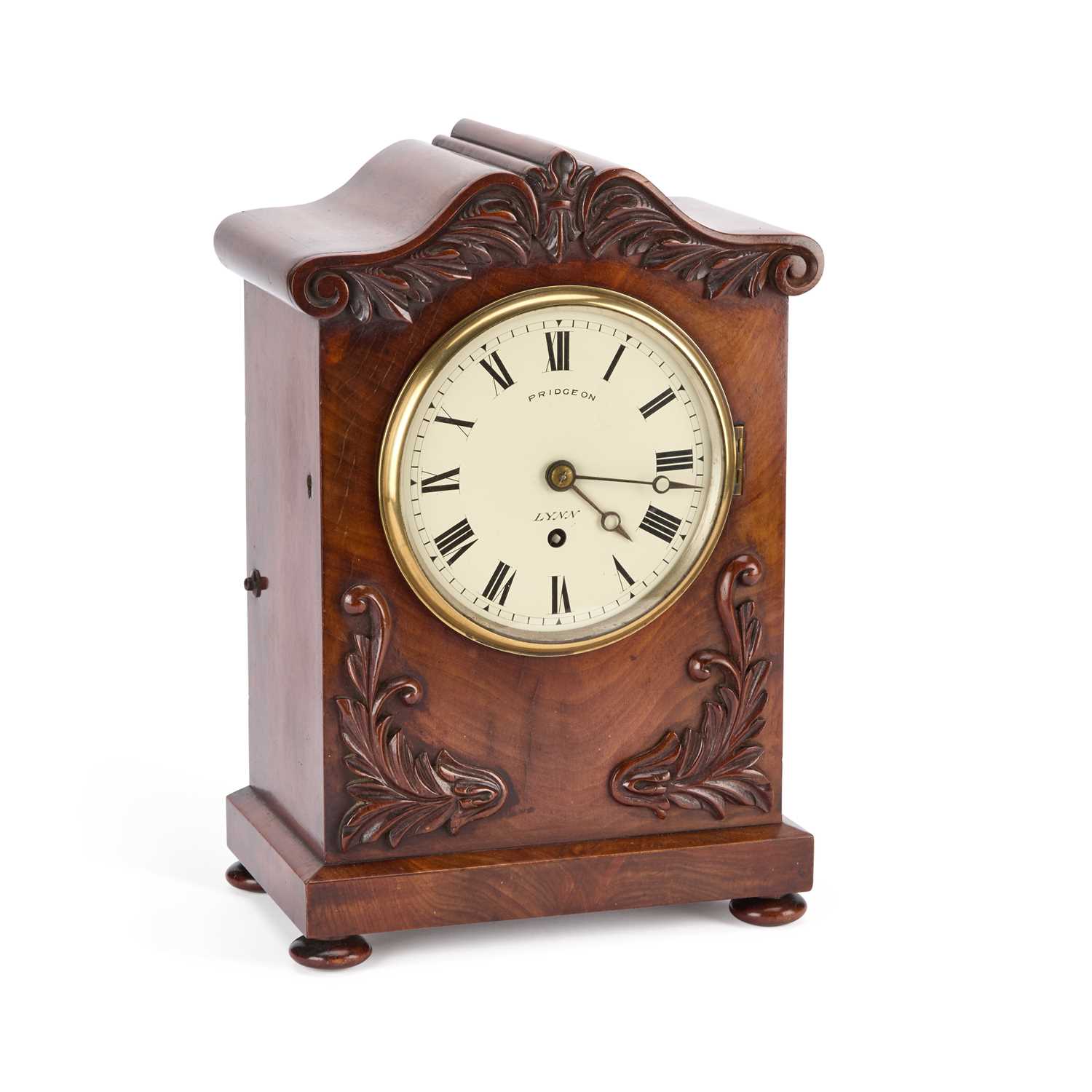 Lot A VICTORIAN MAHOGANY TABLE CLOCK