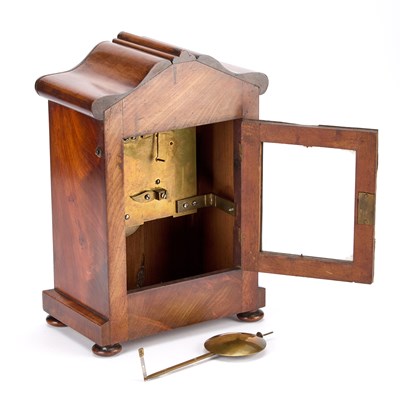 Lot A VICTORIAN MAHOGANY TABLE CLOCK
