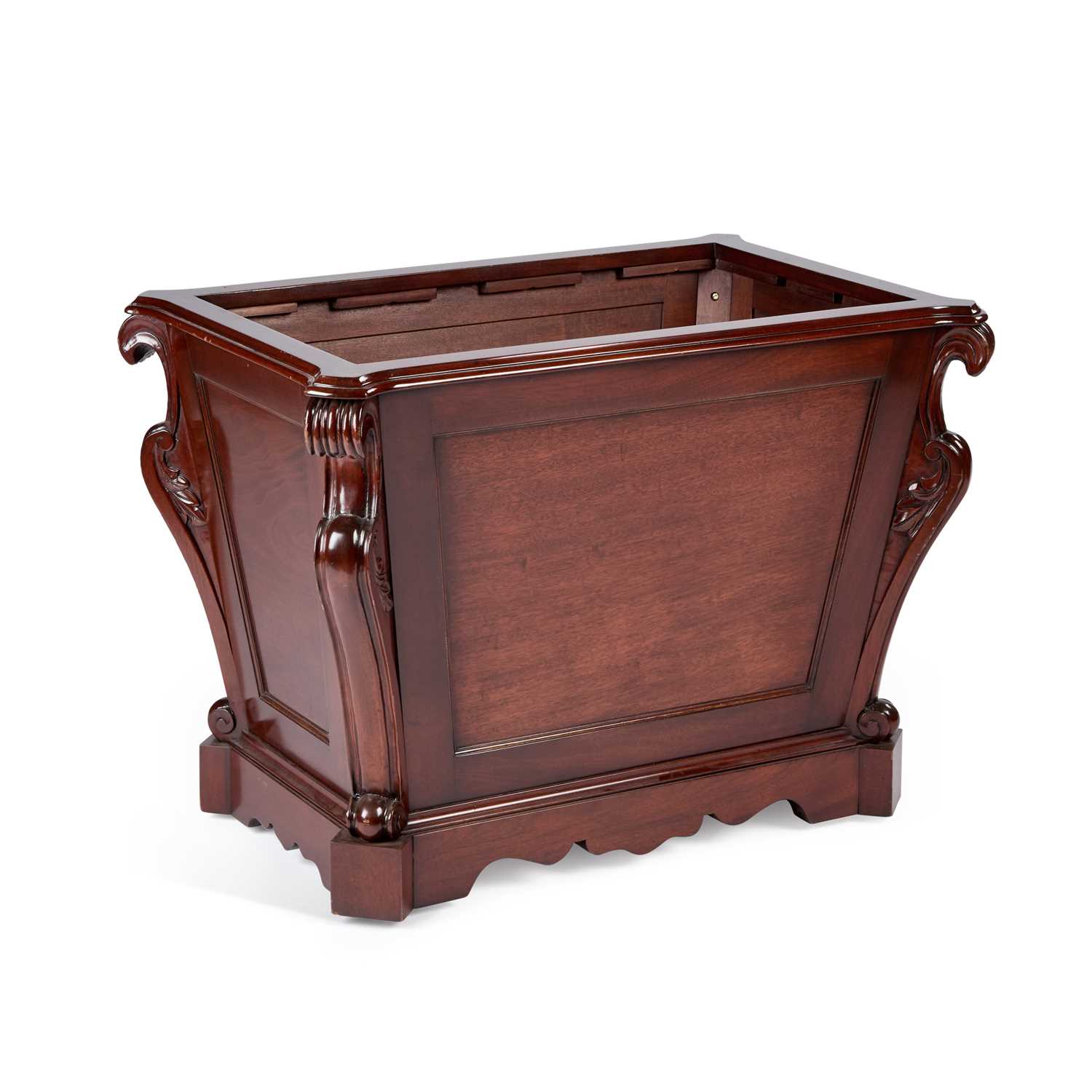 Lot A LARGE VICTORIAN STYLE MAHOGANY PLANTER