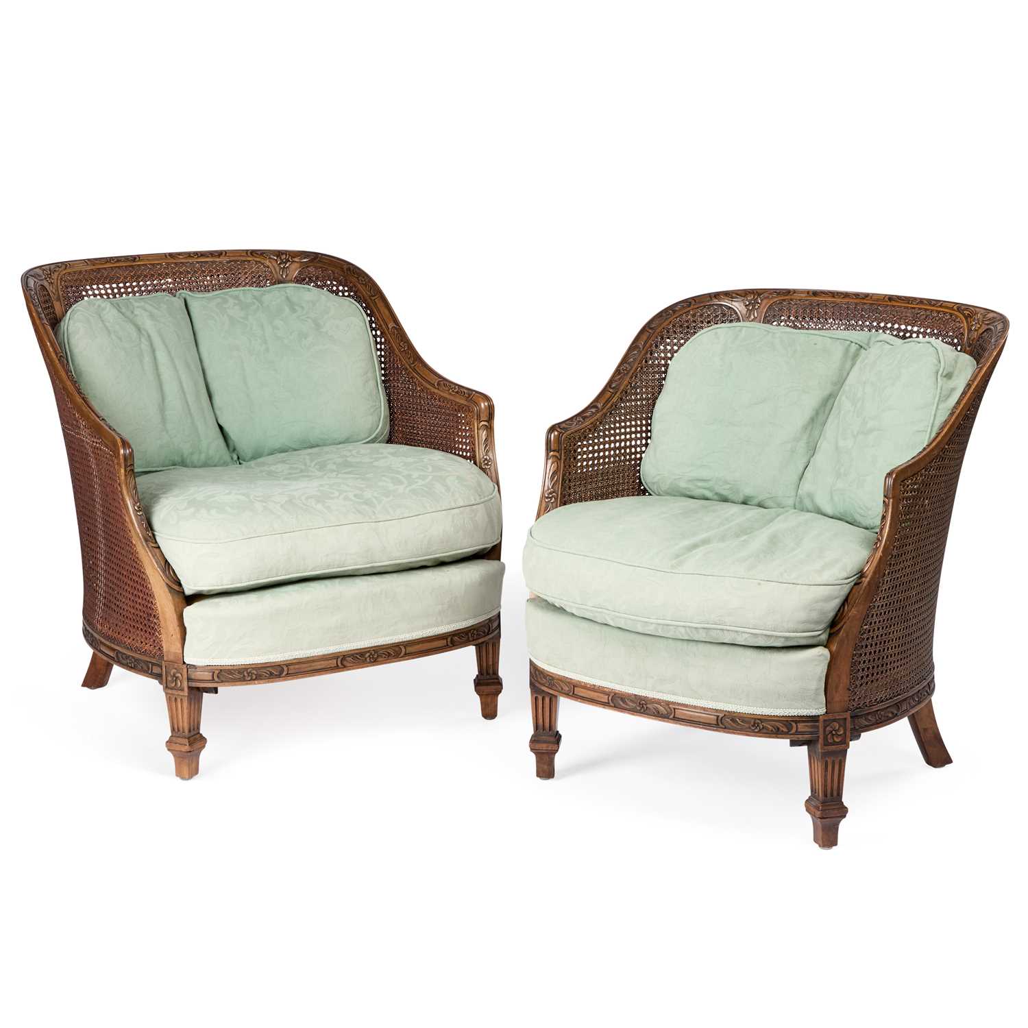Lot A PAIR OF BERGÈRE ARMCHAIRS