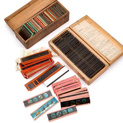 Lot 820 - A COLLECTION OF GLASS LANTERN SLIDES