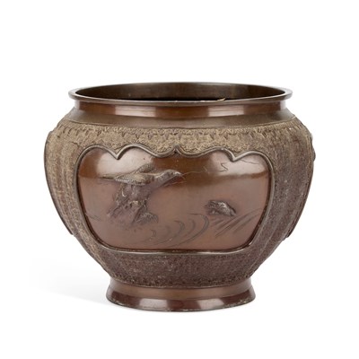 Lot 598 - A JAPANESE BRONZE JARDINIÈRE, MEIJI PERIOD