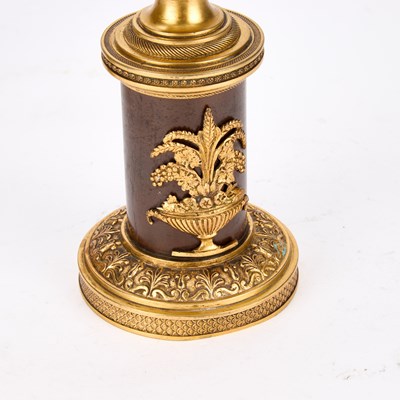 Lot A PAIR OF FRENCH GILT-BRONZE CANDLEABRA, 19TH CENTURY